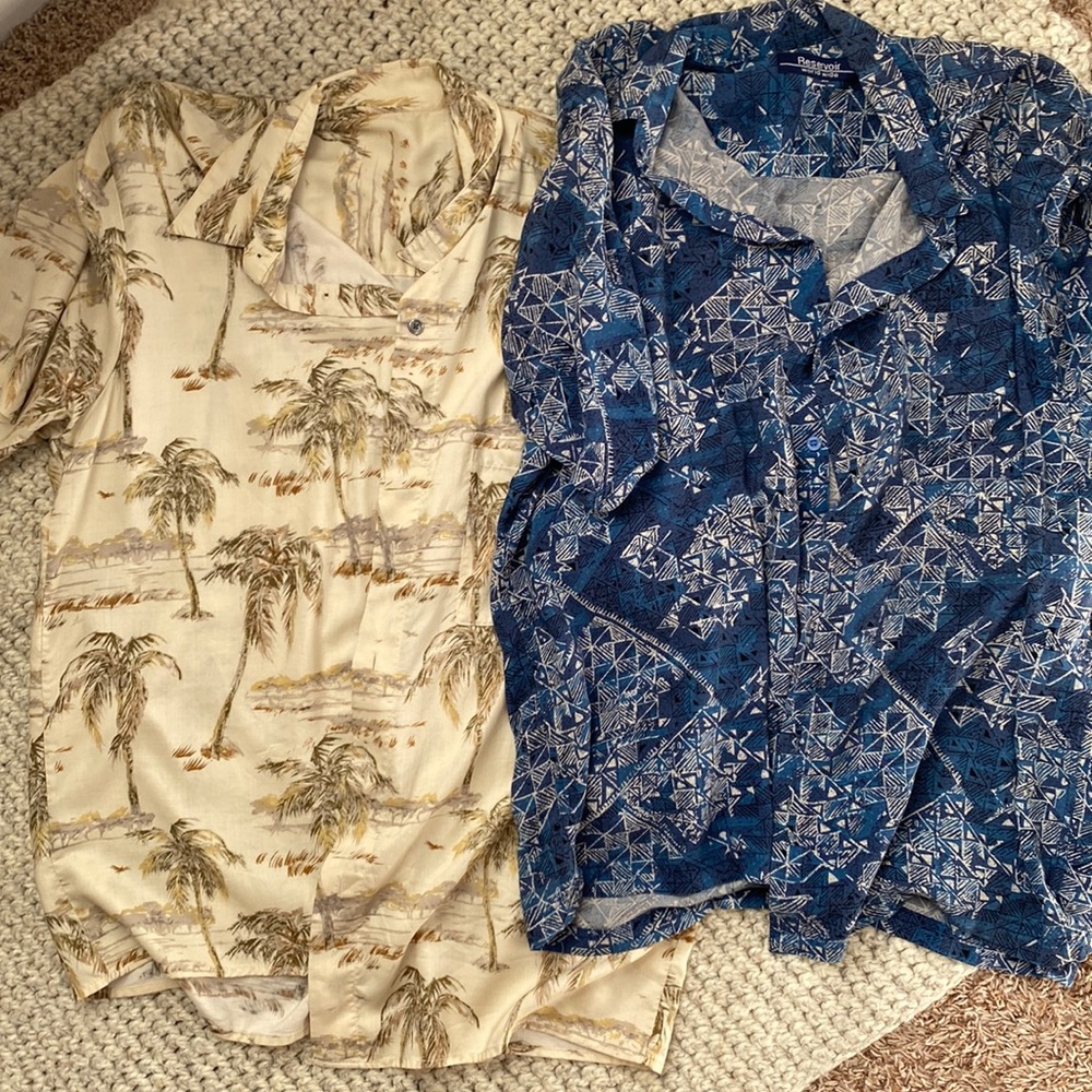 2 Button Down Tee Bundle - Large - image 1